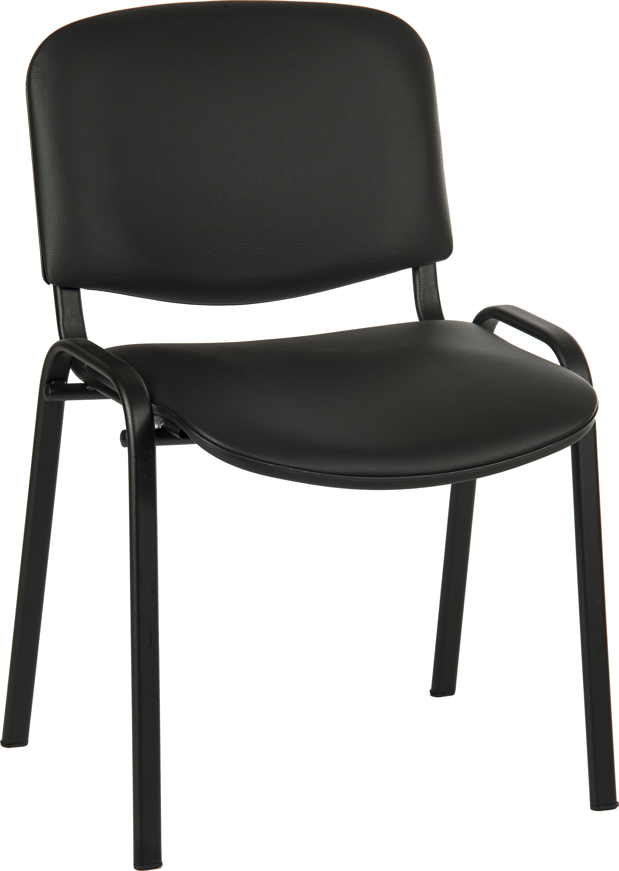 RS PRO Black Polyurethane Stacking Chair, 140kg Weight Capacity