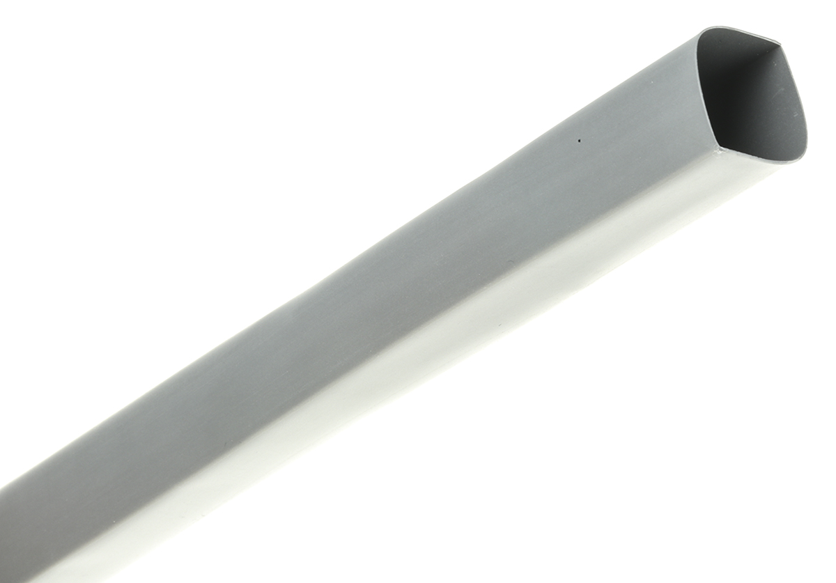 TE Connectivity Heat Shrink Tubing, Grey 19mm Sleeve Dia. x 1.2m Length 2:1 Ratio, RNF-100 Series