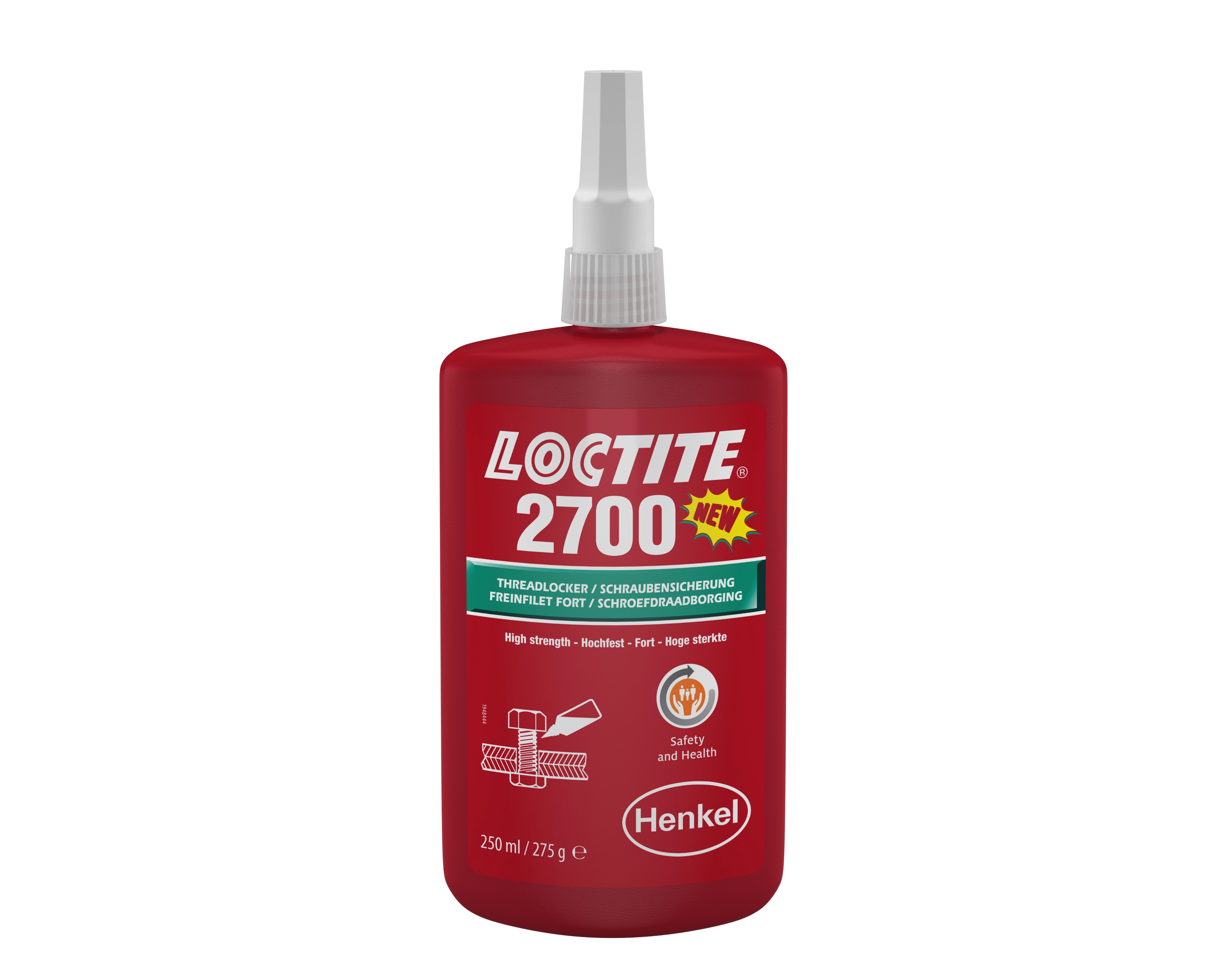 Loctite Loctite 2700 Green Threadlocking Adhesive, 250 ml, 24 h Cure Time