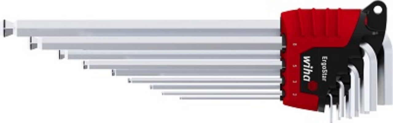 Wiha 10 piece L Shape Metric Hex Key Set, 1.5 → 10mm
