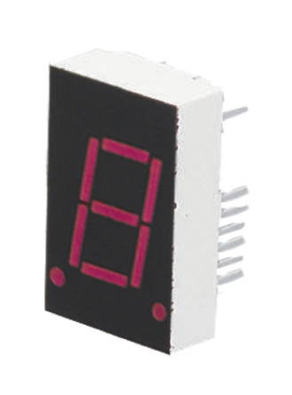 HDSP-N151 Broadcom 7-Segment LED Display, CA Red 14 mcd RH DP 20.3mm
