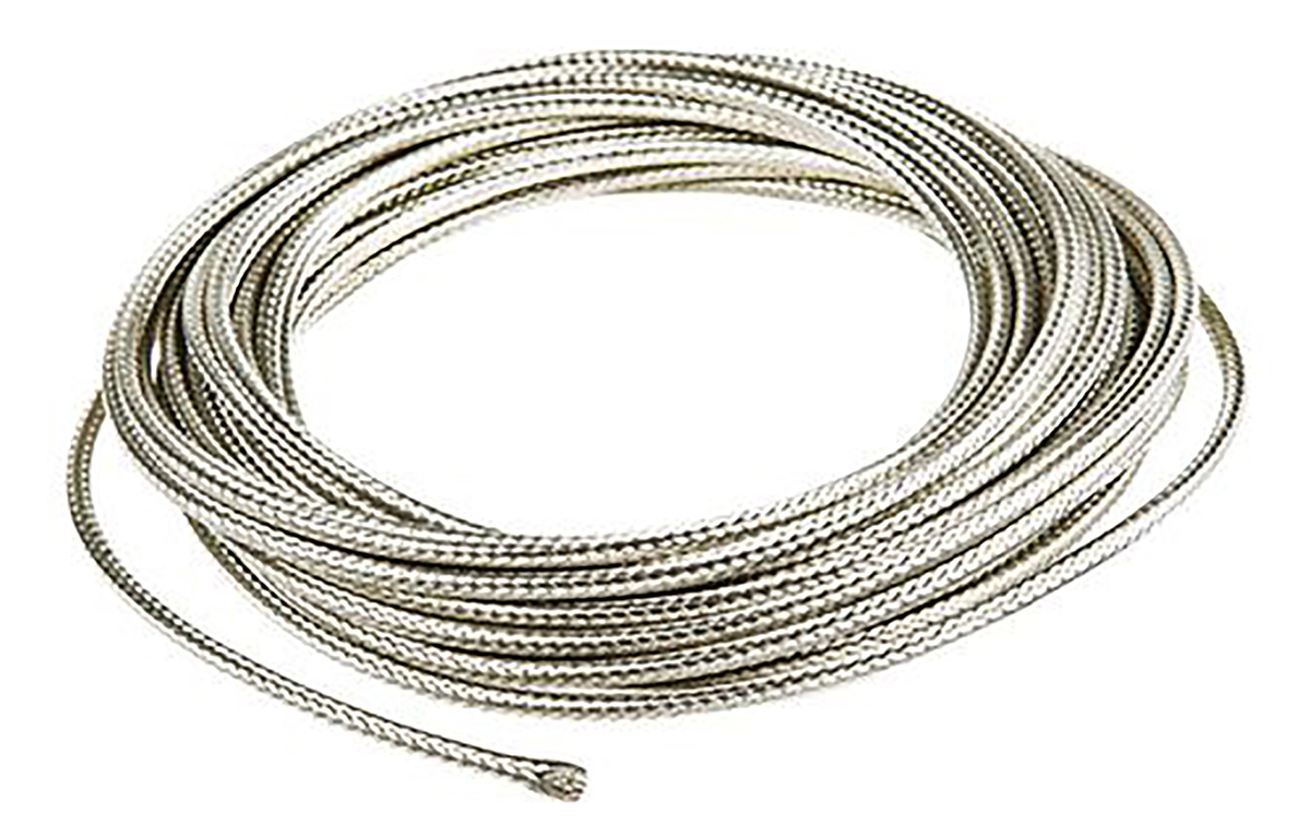 TE Connectivity Expandable Braided Nickel Plated Copper Alloy Silver Cable Sleeve, 6mm Diameter, 10m Length, INSTALITE