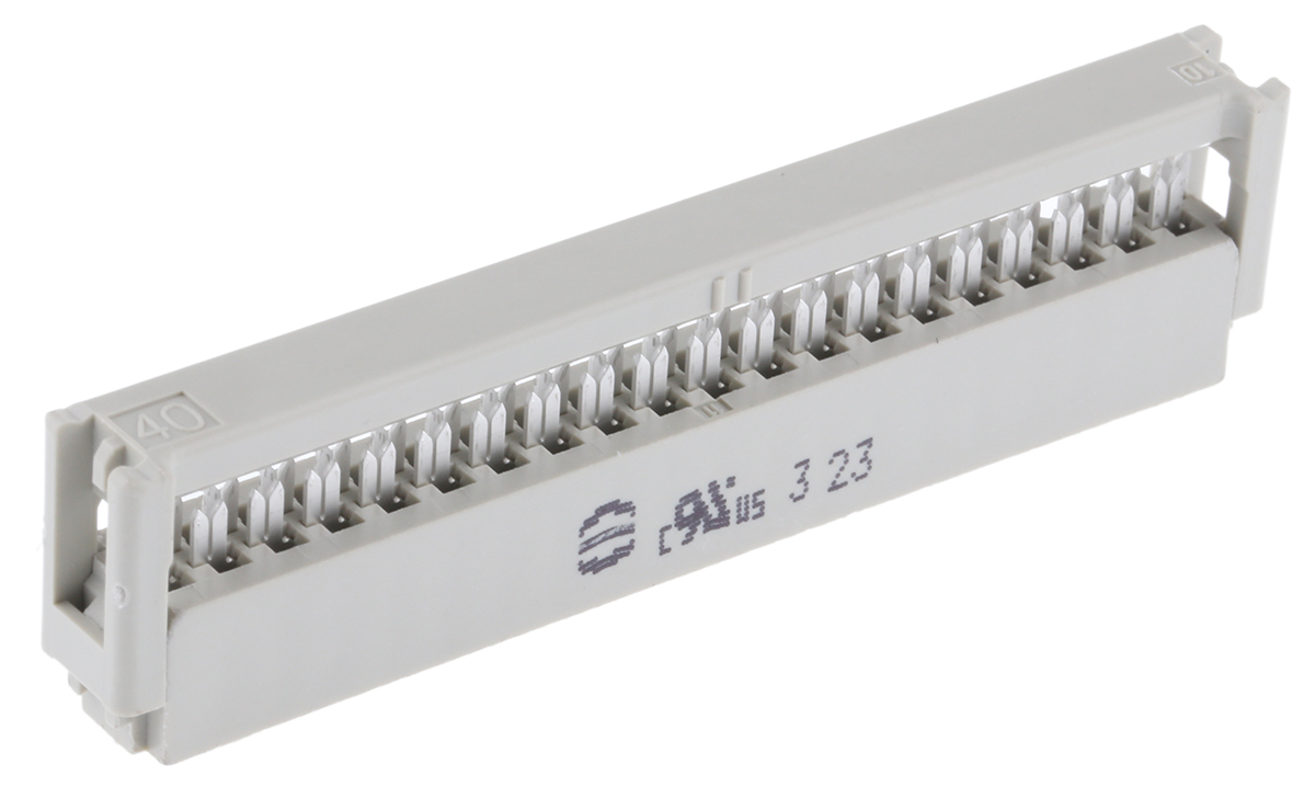 HARTING 40-Way IDC Connector Socket for Cable Mount, 2-Row
