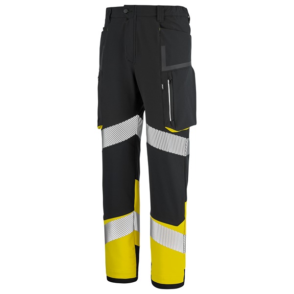 Cepovett Safety 1FLSTPI Black, Yellow Hi Vis Trouser Hi Vis Fabric 56 in 56 in Leg Length 80cm
