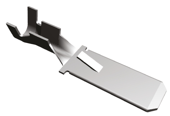 TE Connectivity FASTIN-FASTON .250 Uninsulated Male Spade Connector, Tab, 6.35 x 0.81mm Tab Size, 0.8mm² to 2mm²