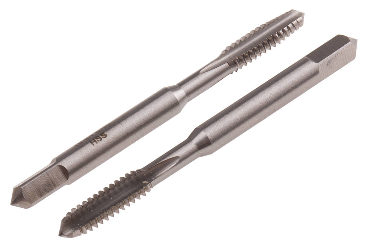RS PRO Tap Set HSS 2-Piece UNC Standard Hand Tap 10-24 UNC Thread