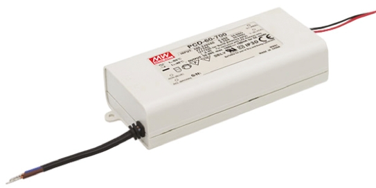 MEAN WELL LED Driver, 18 → 30V Output, 60W Output, 2A Output, Constant Current Dimmable