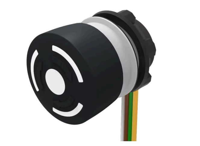 EAO 84-6330 Series Maintained Emergency Stop Push Button, Panel Mount, 22.3mm Cutout, SPST, IP65, IP66, IP67