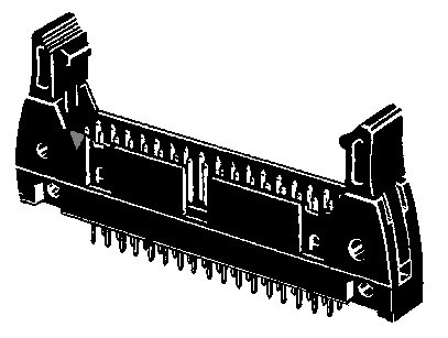 Omron 64-Way Connector Plug for  Through Hole Mount, 2-Row