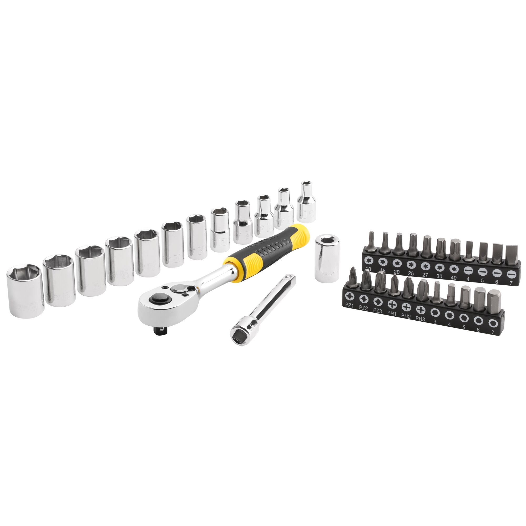 Stanley 37-Piece Imperial, Metric 4.5 mm, 4 mm, 5 mm, 6 mm, 7 mm, 8 mm, 9 mm, 10 mm, 11 mm, 12 mm, 13 mm, 14 mm Bit