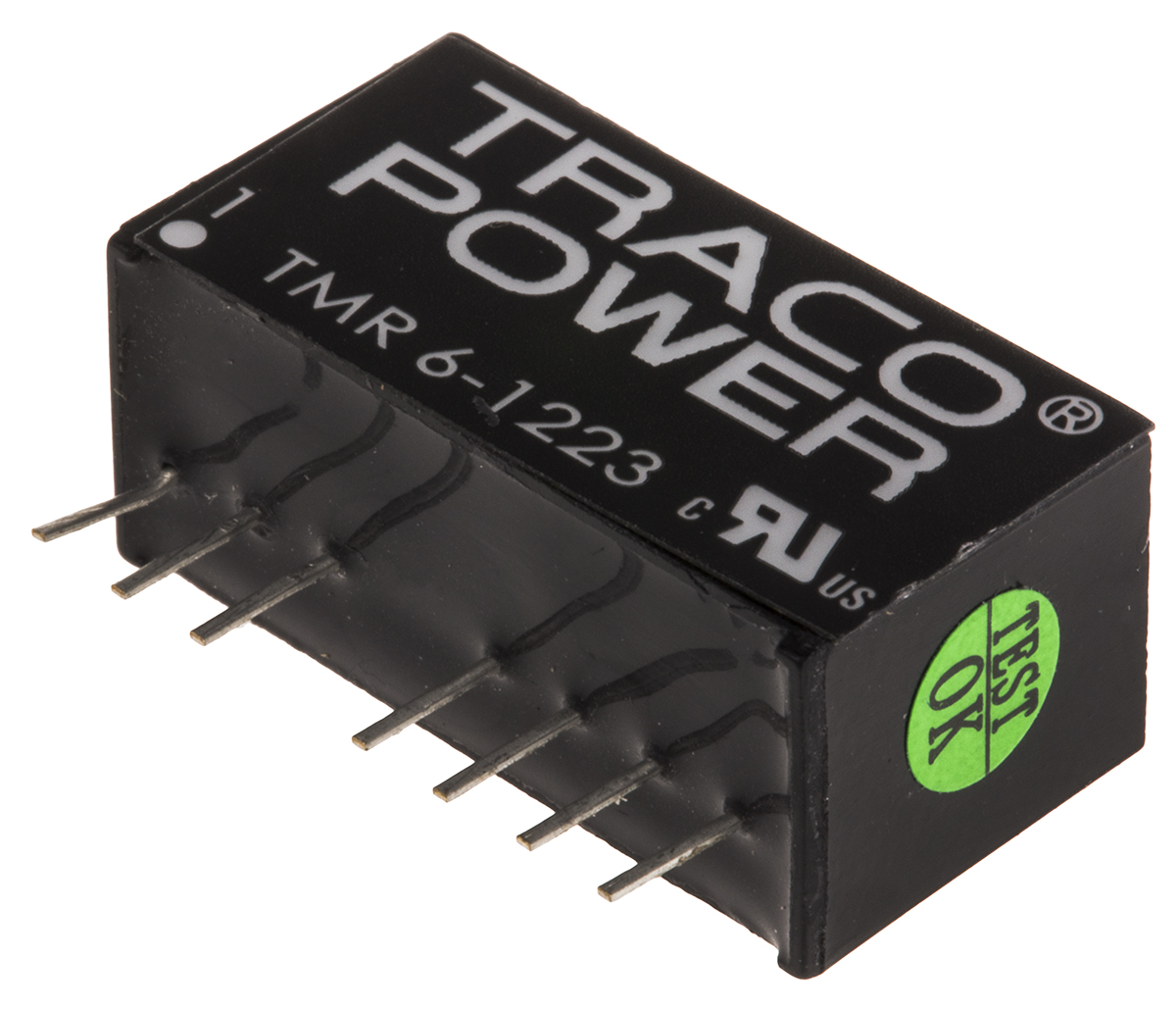 TRACOPOWER TMR 6 DC-DC Converter, ±15V dc/ ±200mA Output, 9 → 18 V dc Input, 6W, Through Hole, +70°C Max Temp