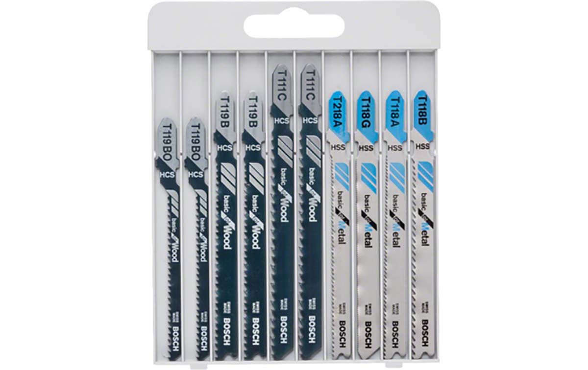 Bosch Metal, Wood 56, 67, 74 mm Cutting Length Jigsaw Blade, Pack of 10