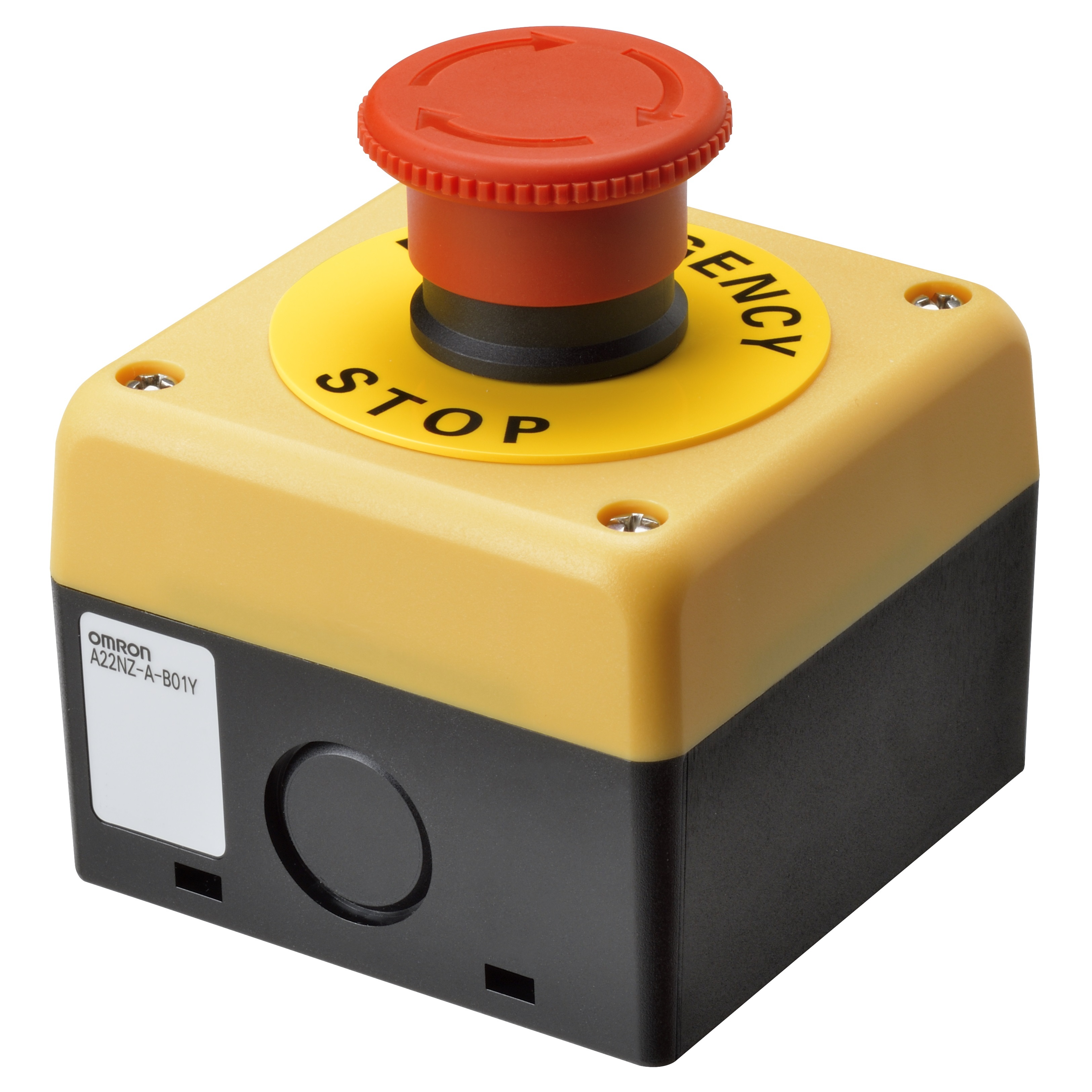 Omron A22NE Series Turn to Reset Emergency Stop Push Button, Surface Mount, 22mm Cutout, 1 NO + 1 NC, IP65