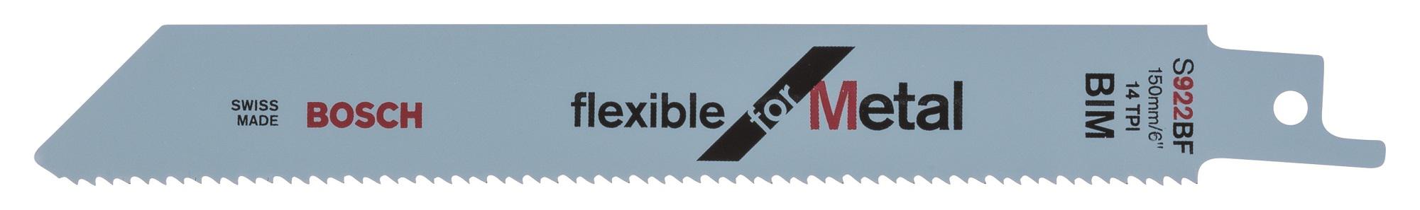 Bosch Metal 100mm Cutting Length Reciprocating Saw Blade, Pack of 5