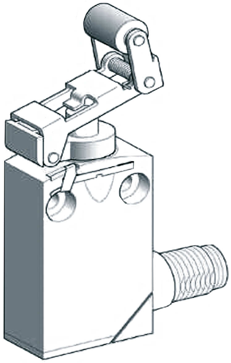 Telemecanique Sensors XCMD Series Roller Lever Plunger Limit Switch, NO/NC, IP66, IP67, IP68, SPDT, Zinc Alloy Housing,
