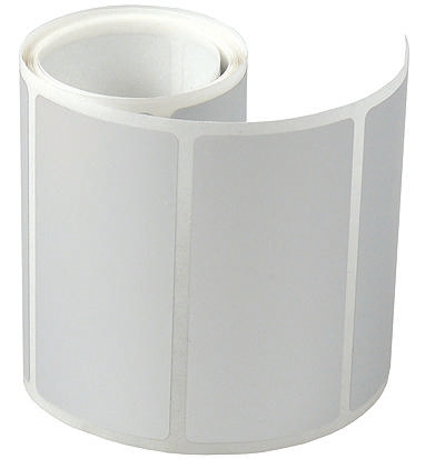 HellermannTyton Silver Label Roll, 63.5mm Width, 50.8mm Height, 500Per Roll Qty
