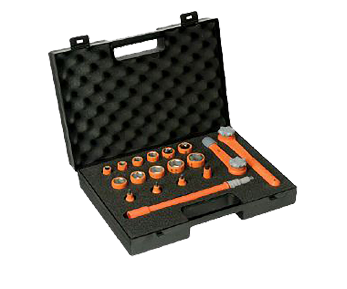 Penta 18-Piece Metric 3/8 in Deep Socket/Standard Socket Set with Ratchet, 6 point, VDE/1000V