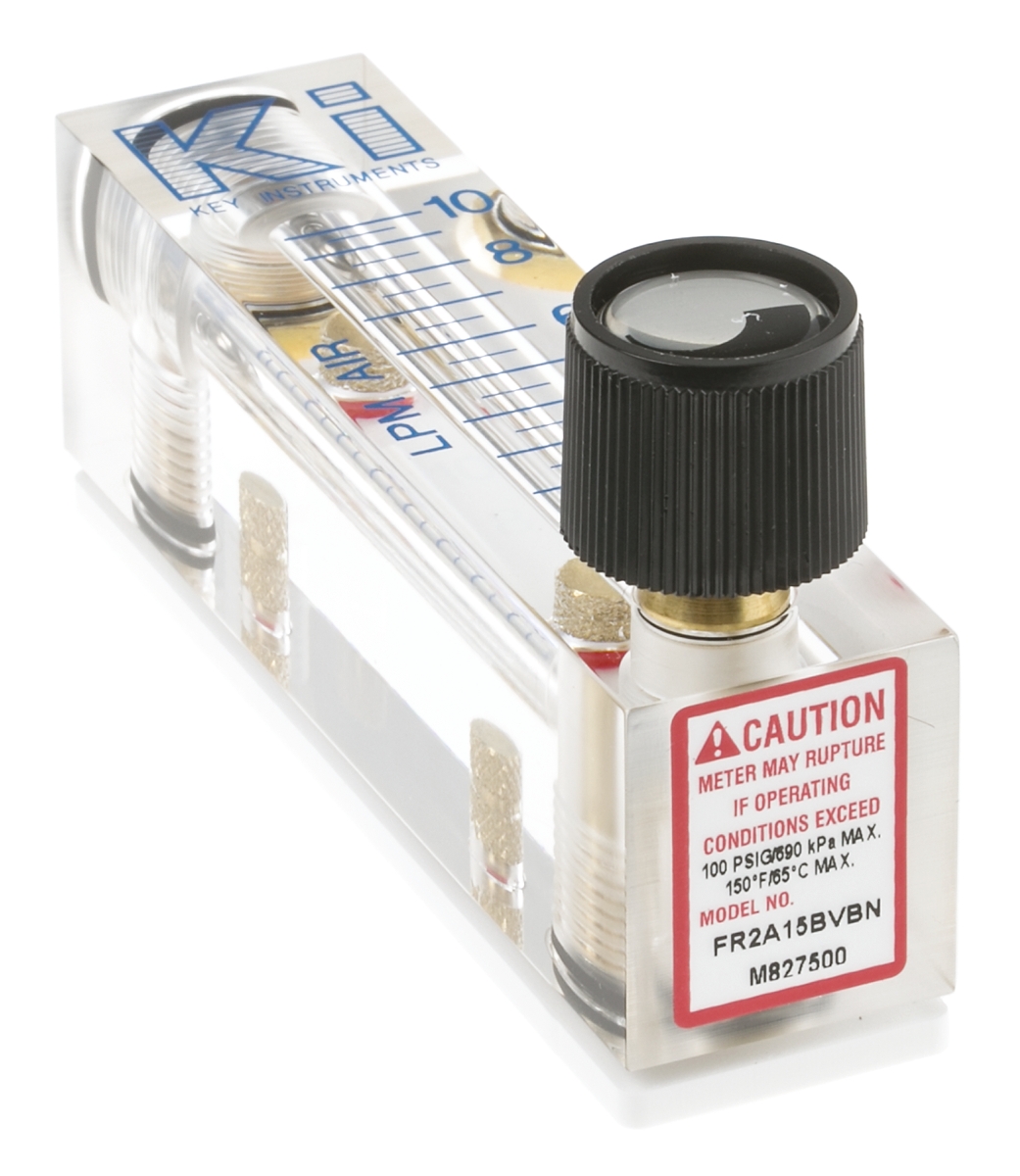 Key Instruments FR2000 Series Variable Area Flow Meter for Gas, 1 L/min Min, 10 L/min Max