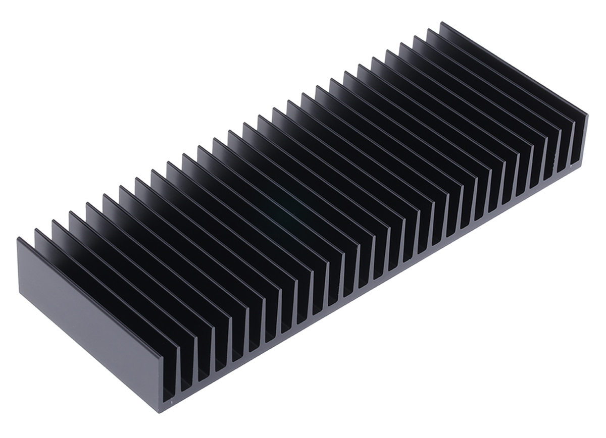 Fischer Elektronik Heatsink, Universal Rectangular Alu, 1.4K/W, 75 x 200 x 25mm