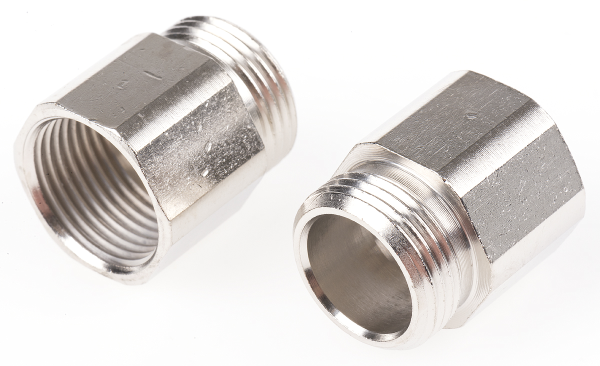 RS PRO Thread Converter, Conduit Fitting, 13mm Nominal Size, PG13.5 → M20, Brass