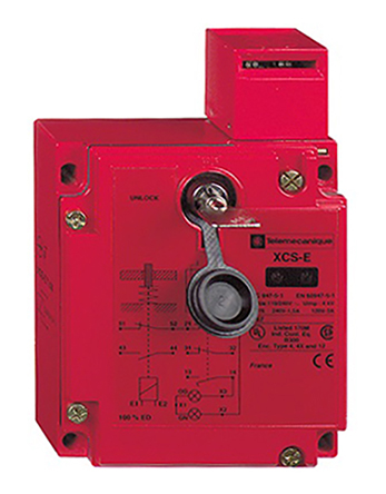 Telemecanique Sensors XCS-L Series Solenoid Interlock Switch, Power to Unlock, 24V dc, Actuator Included