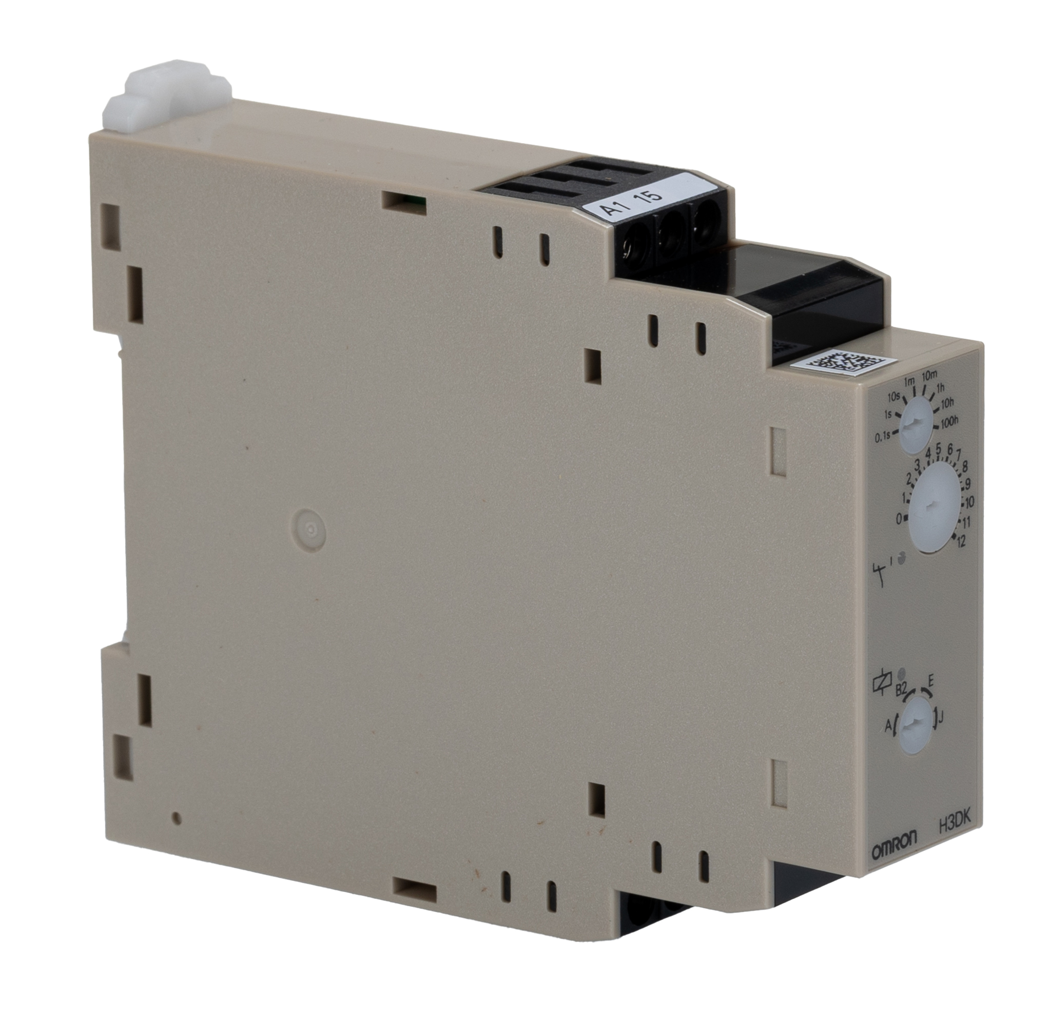 Omron H3DK Series DIN Rail Mount Timer Relay, 24-240V ac/dc, 2-Contact, 0.1 → 4320000s, SPDT