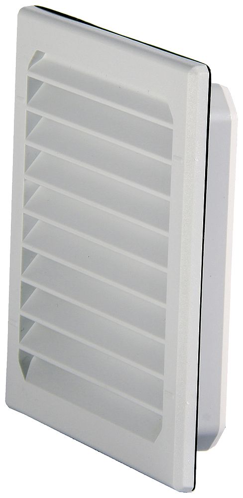 Siemens Grey Plastic Vent Grille, Parallel Slat, 105 x 105mm