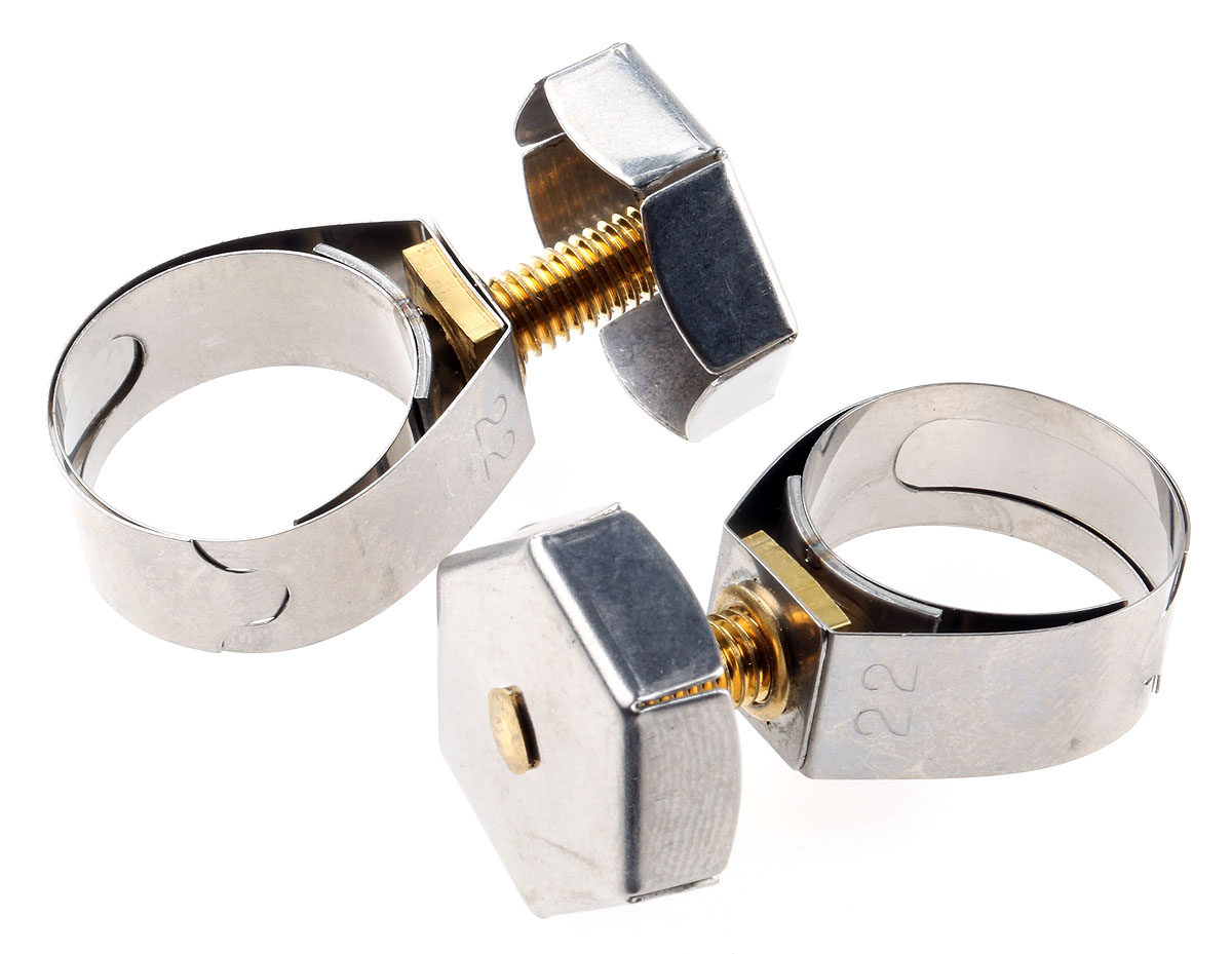 Unex Brass (Bolt), Stainless Steel Thumb Hex Unex, 11mm Band Width, 17.3 → 22mm ID