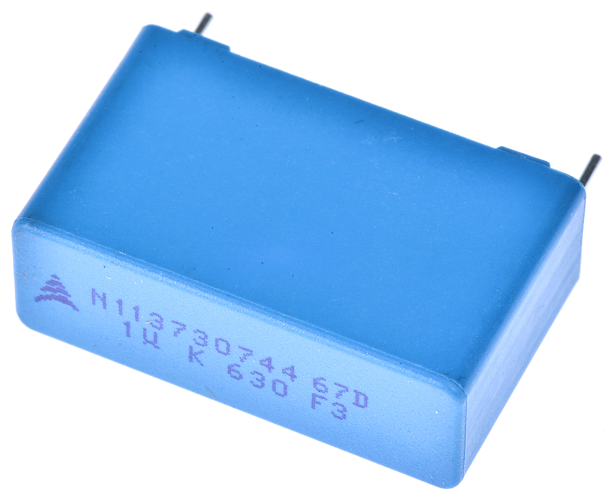 EPCOS B32674 Polypropylene Capacitor PP, 630 V dc, 800 V dc, ±10%, 1μF, Through Hole