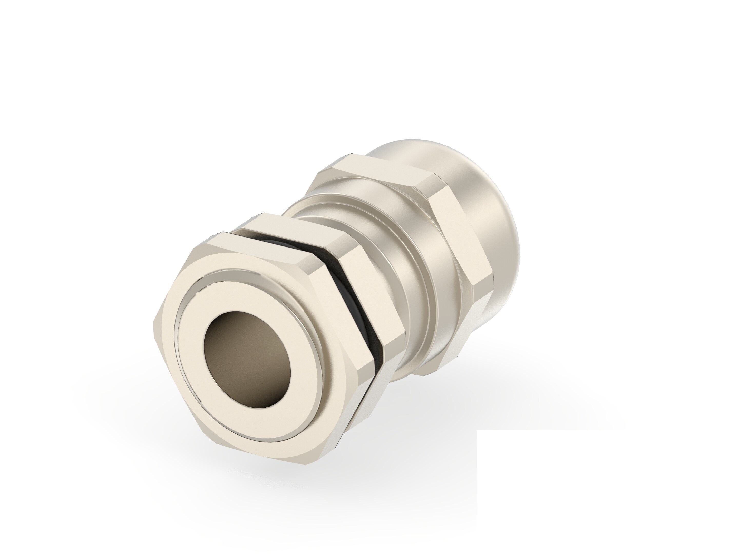 Entrelec 1SNG Series Brass Brass, CR, NBR, PA 6 Cable Gland, PG9 Thread, 4mm min., 8mm max., IP66, IP68