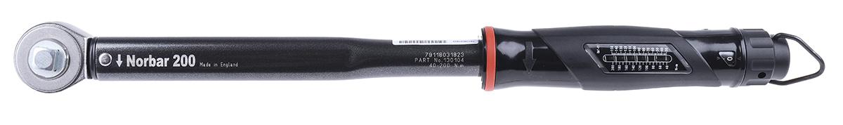Norbar Torque Tools Click Torque Wrench, 40 → 200Nm, 1/2 in Drive, Square Drive - RS Calibrated