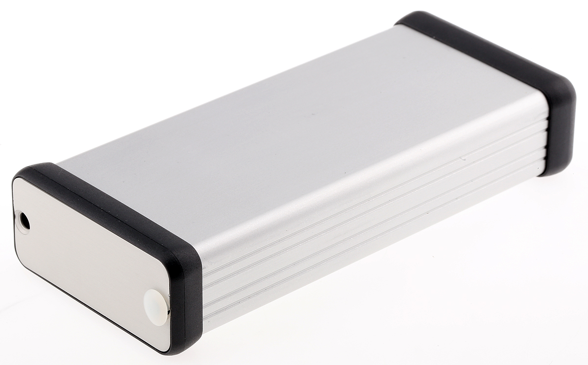 Hammond 1455 Series Silver Anodised Aluminium Hand Held Enclosure, , IP54, 120 x 54 x 23mm