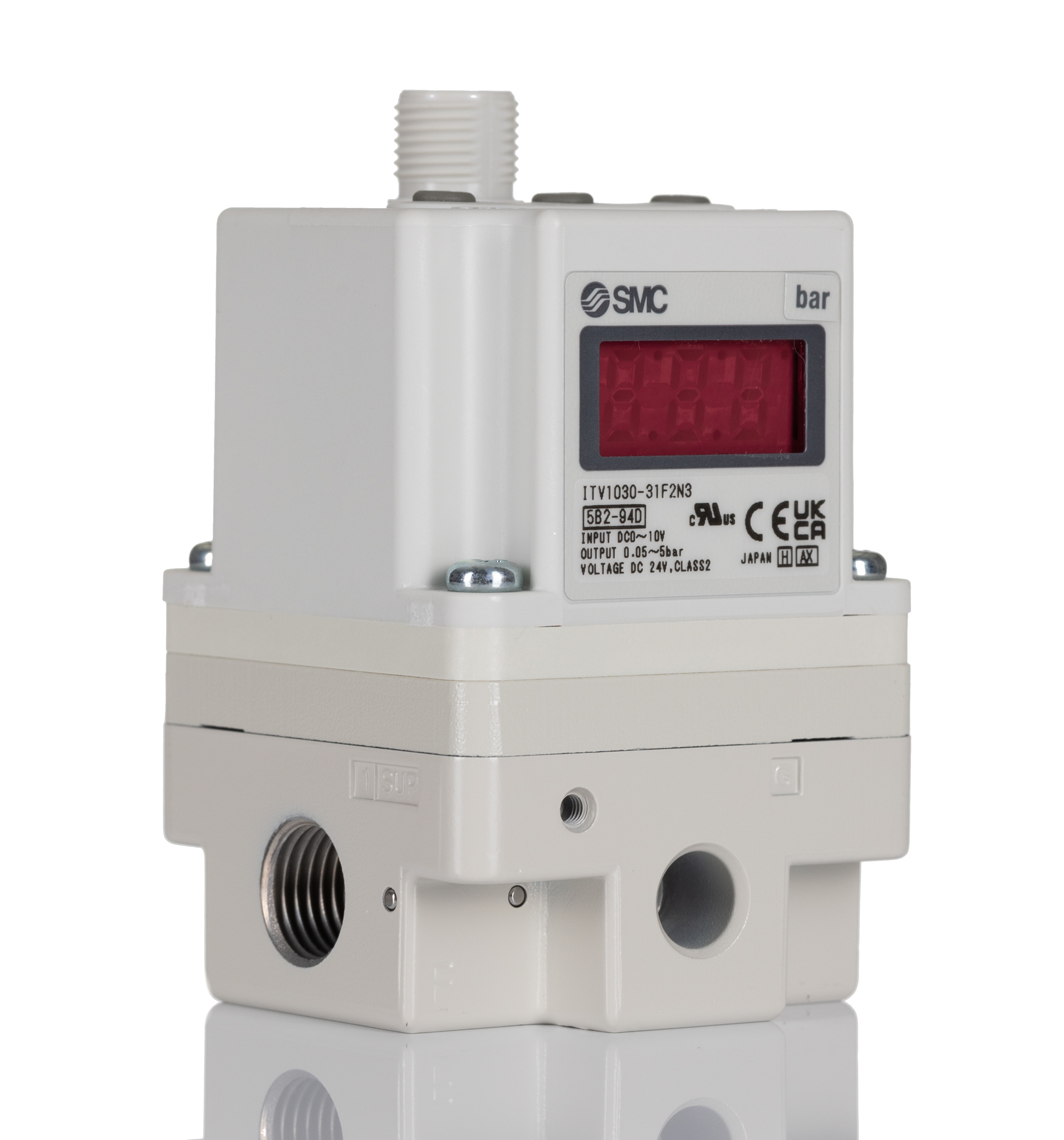 SMC G 1/4 Pneumatic Regulator - 0.005MPa to 0.5MPa, 1/4in, 1MPa max. input