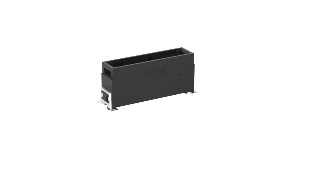 ERNI MaxiBridge Series Vertical Surface PCB Header, 6 Contact(s), 2.54 mm Pitch, 1 Row, Shrouded