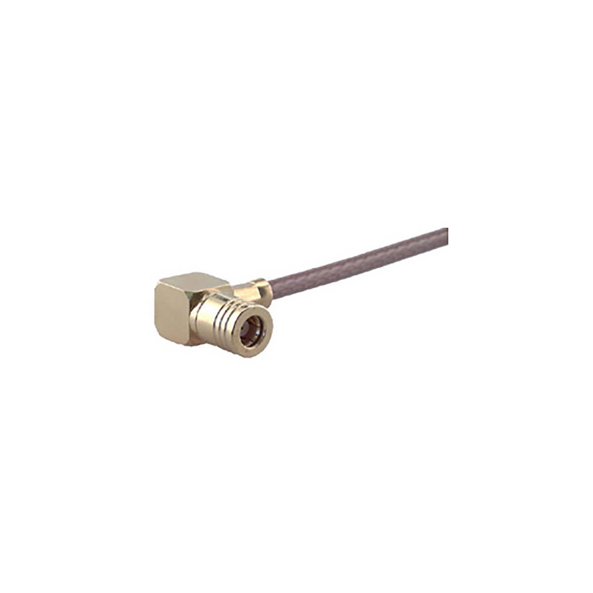 Huber+Suhner 16_SMB-50-2-51/111_NE Series, Plug Cable Mount SMB Connector, 50Ω, Crimp Termination, Right Angle Body