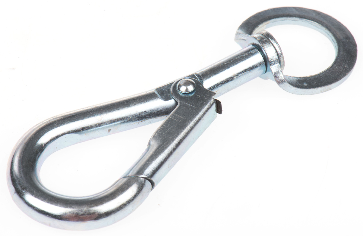 RS PRO Zinc Plated Steel Swivel Spring Hook