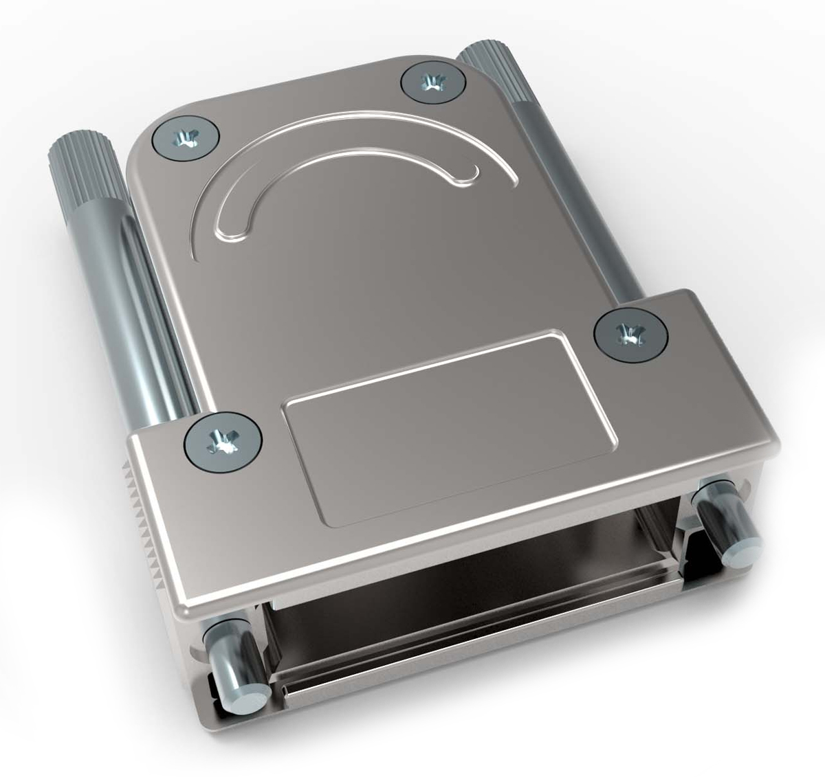 TE Connectivity Die Cast Zinc Angled D Sub Backshell, 15, 26 Way