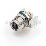 Amphenol Industrial Circular Connector, 4 Contacts, Panel, M8 Connector, Socket, Female, IP68, M Series