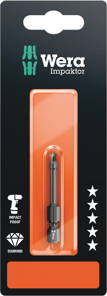 Wera Square Screwdriver Bit, 50 mm Tip