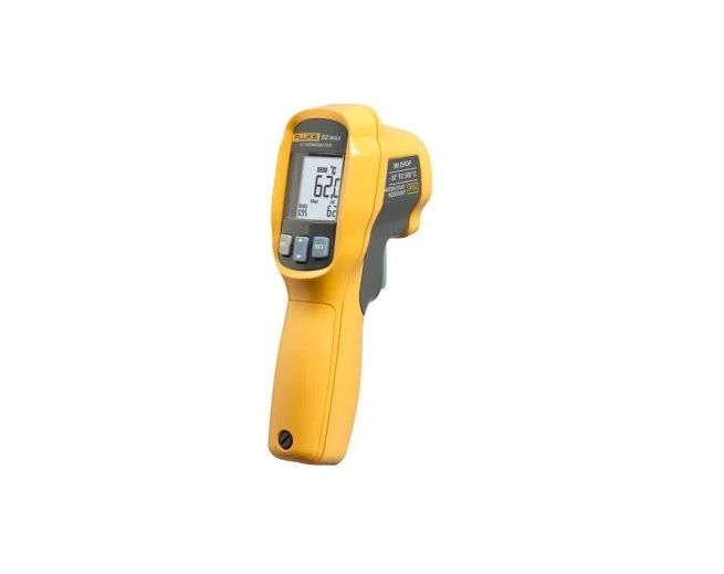 Fluke 62 MAX Infrared Thermometer, -30°C Min, +500°C Max, ±1.5 % Accuracy, °C and °F Measurements With RS Calibration