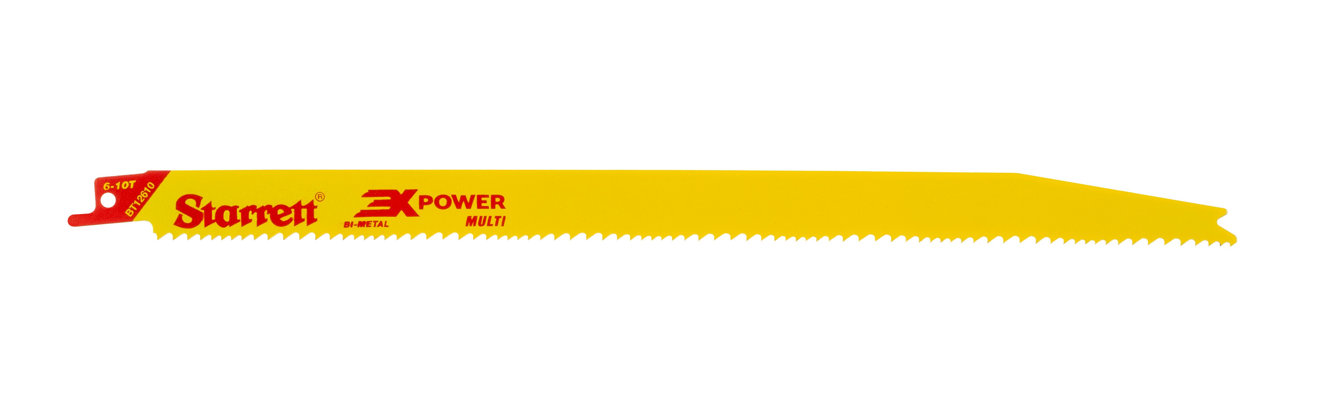 Starrett, 06 → 10 Teeth Per Inch 300mm Cutting Length Reciprocating Saw Blade, Pack of 5