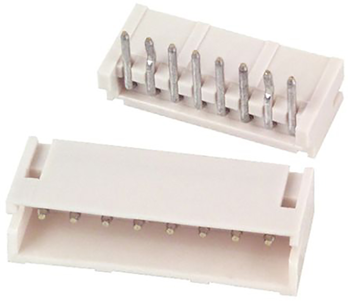 JST ZH Series Right Angle Through Hole PCB Header, 8 Contact(s), 1.5 mm Pitch, 1 Row, Shrouded