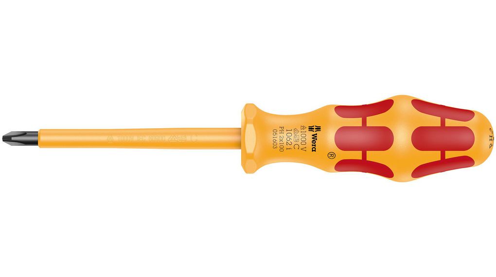 Wera Phillips Insulated Screwdriver, PH2 Tip, VDE/1000V