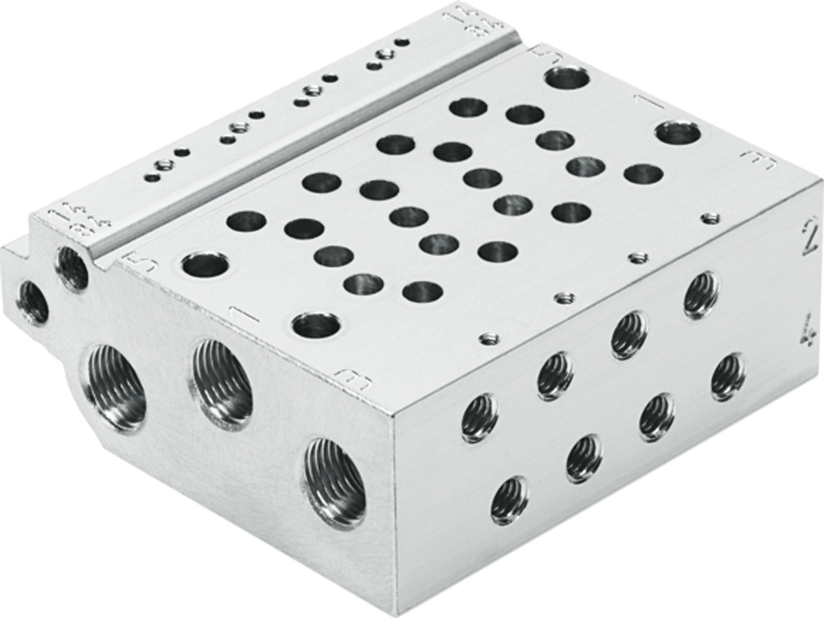 Festo VABM series 3 station G 1/8 Manifold Base for use with VUVG-B Series Sub-Base Valves, 566607