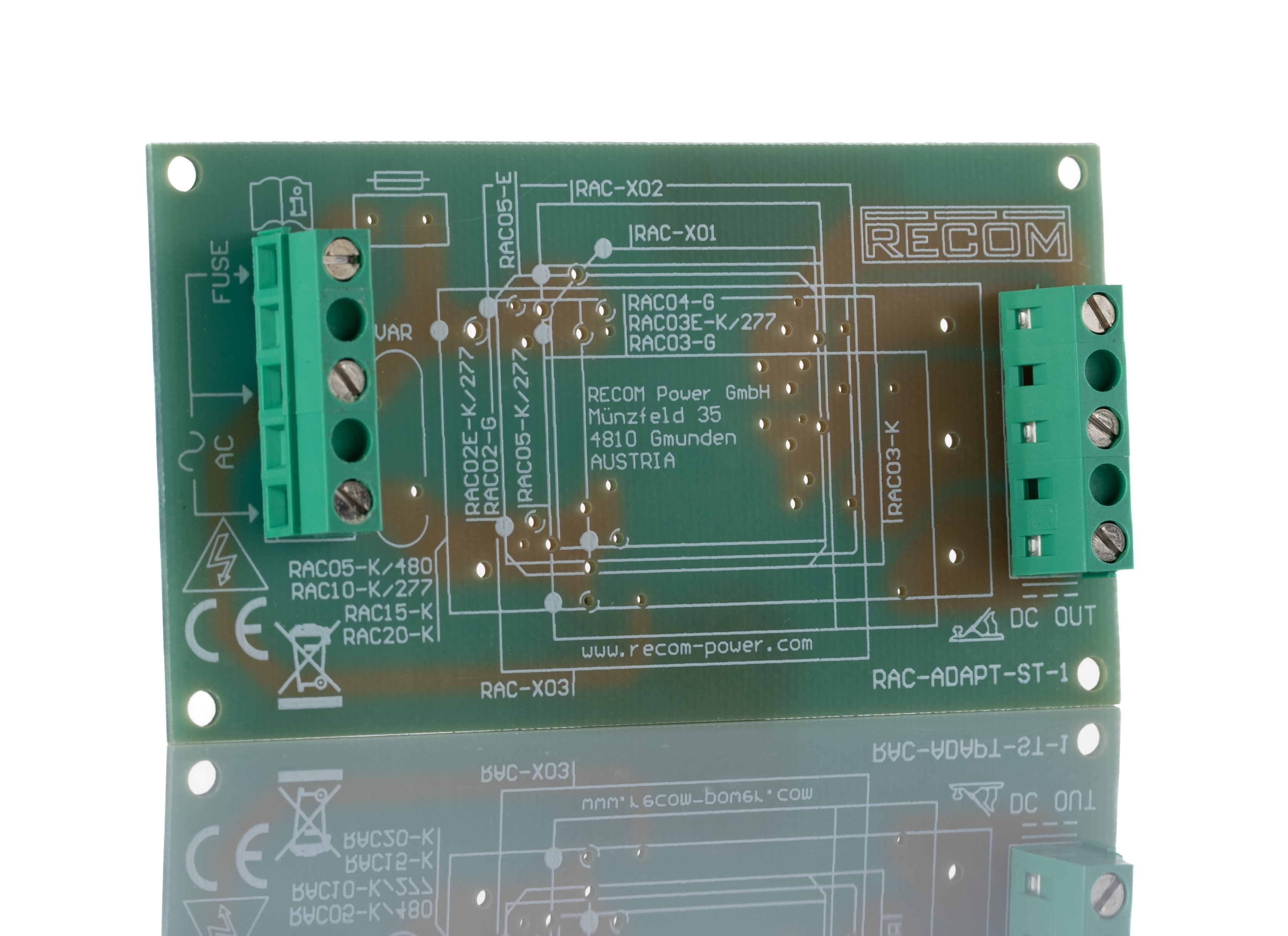 Recom Adapter, for use with RAC01-GA AC/DC Converter, RAC01-GB AC/DC Converter, RAC02-GA AC/DC Converter, RAC02-GB