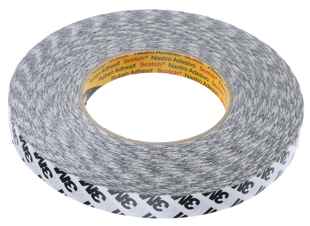3M 9086 Translucent Double Sided Paper Tape, 0.19mm Thick, 16 N/cm, Paper Backing, 15mm x 50m