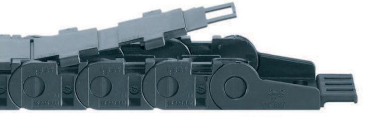 Igus 15, e-chain Black Cable Chain - Flexible Slot, W25 mm x D17mm, L1m, 75 mm Min. Bend Radius, Polymer