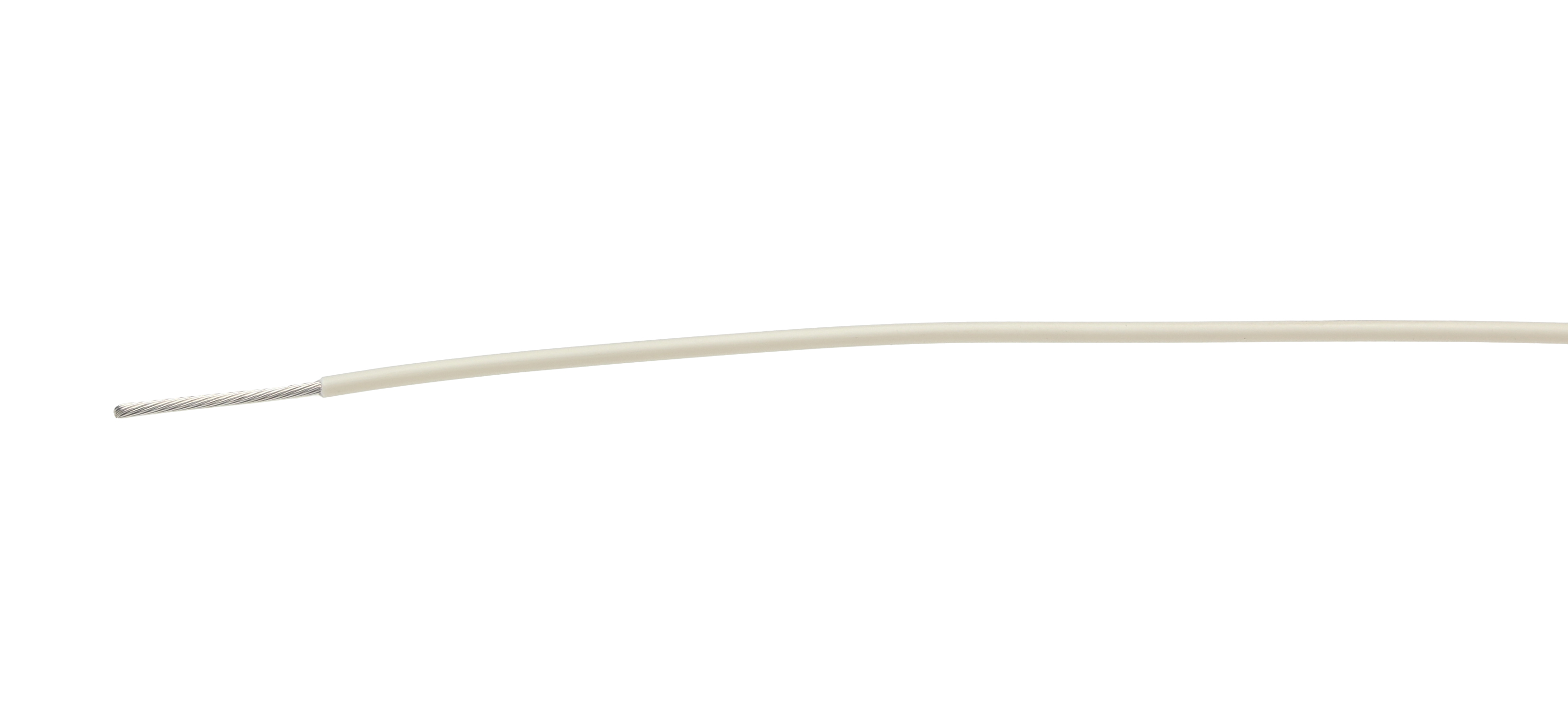 TE Connectivity 100E Series White 0.5 mm² Hook Up Wire, 19/0.18 mm, 1.5m, Polymer Insulation, 100E0111-0.50-9