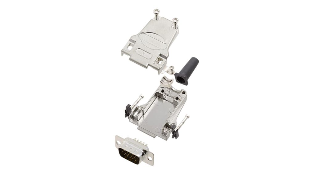 Encitech Connectors 6355 9 Way Side Entry Cable Mount Solder D-sub Connector Plug