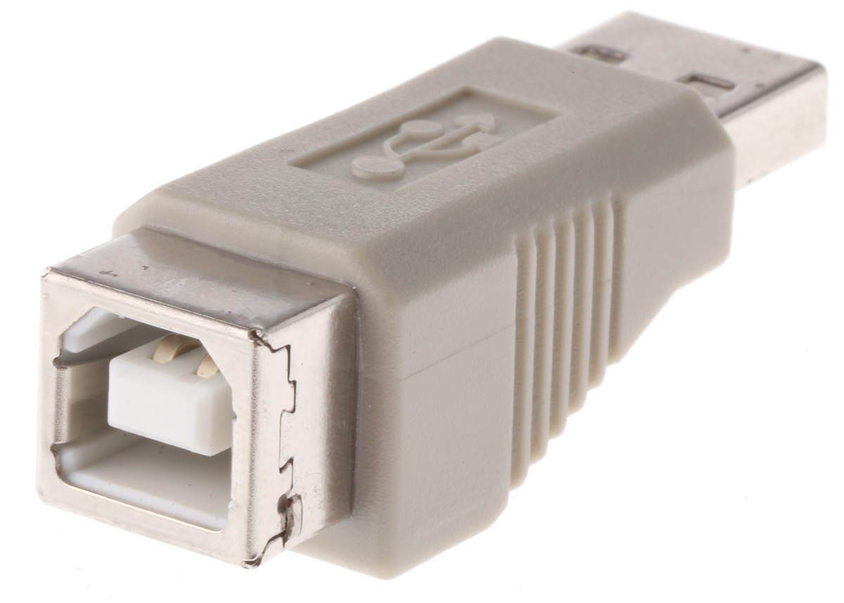 RS PRO USB A Male to USB B Female Adapter